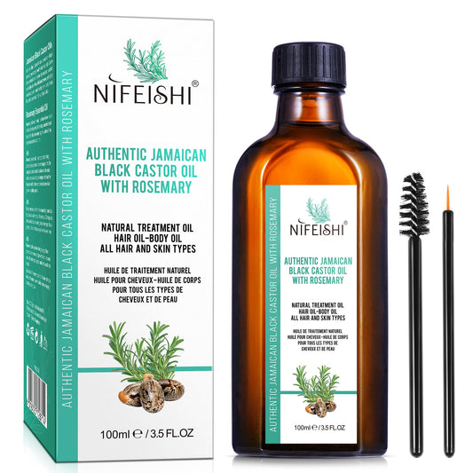 Jamaican Black Castor Oil and Rosemary Oil Blend For Hair Growth & Skin Care 100ml