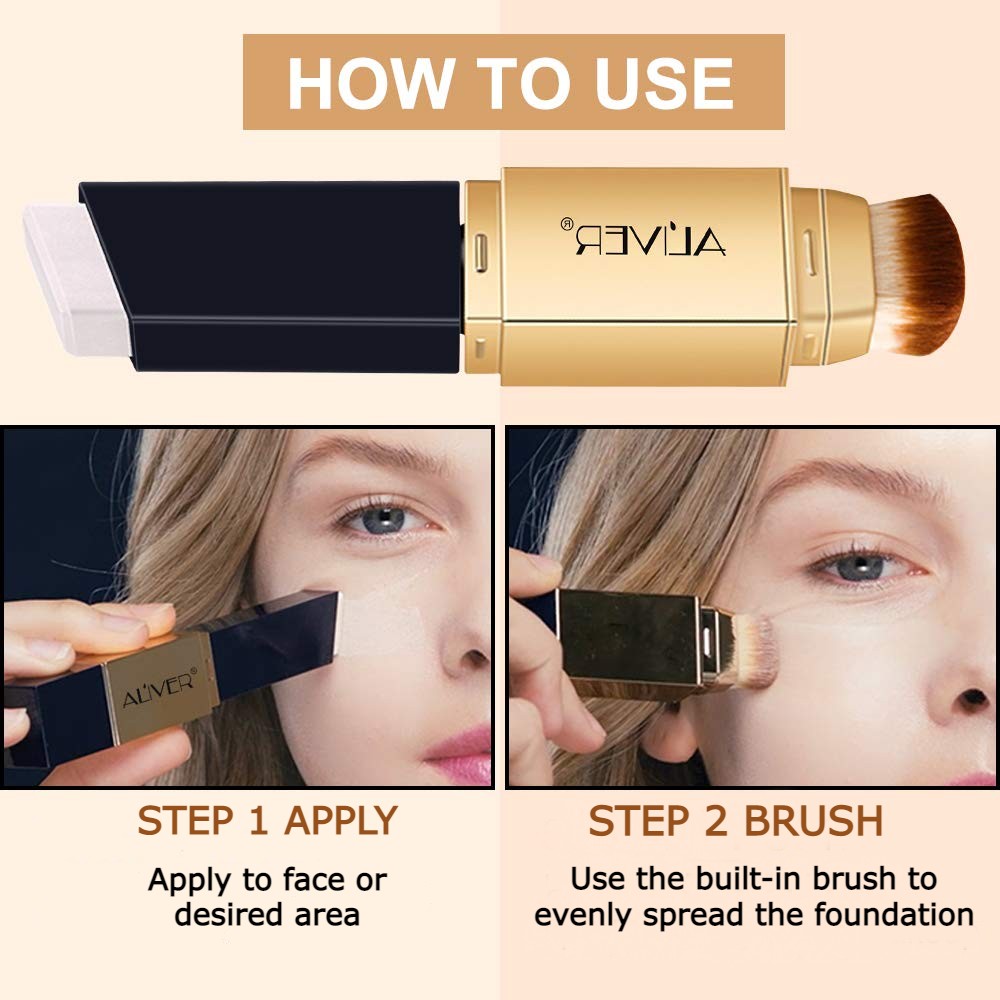 Aliver 2 in 1 Colour Changing Foundation with Concealer | True Match Skin Tone Makeup