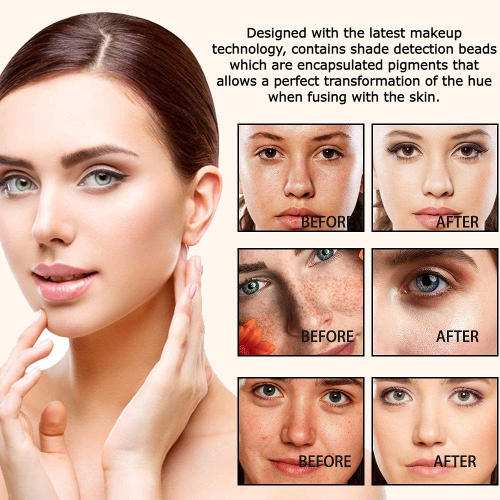 Aliver 2 in 1 Colour Changing Foundation with Concealer | True Match Skin Tone Makeup