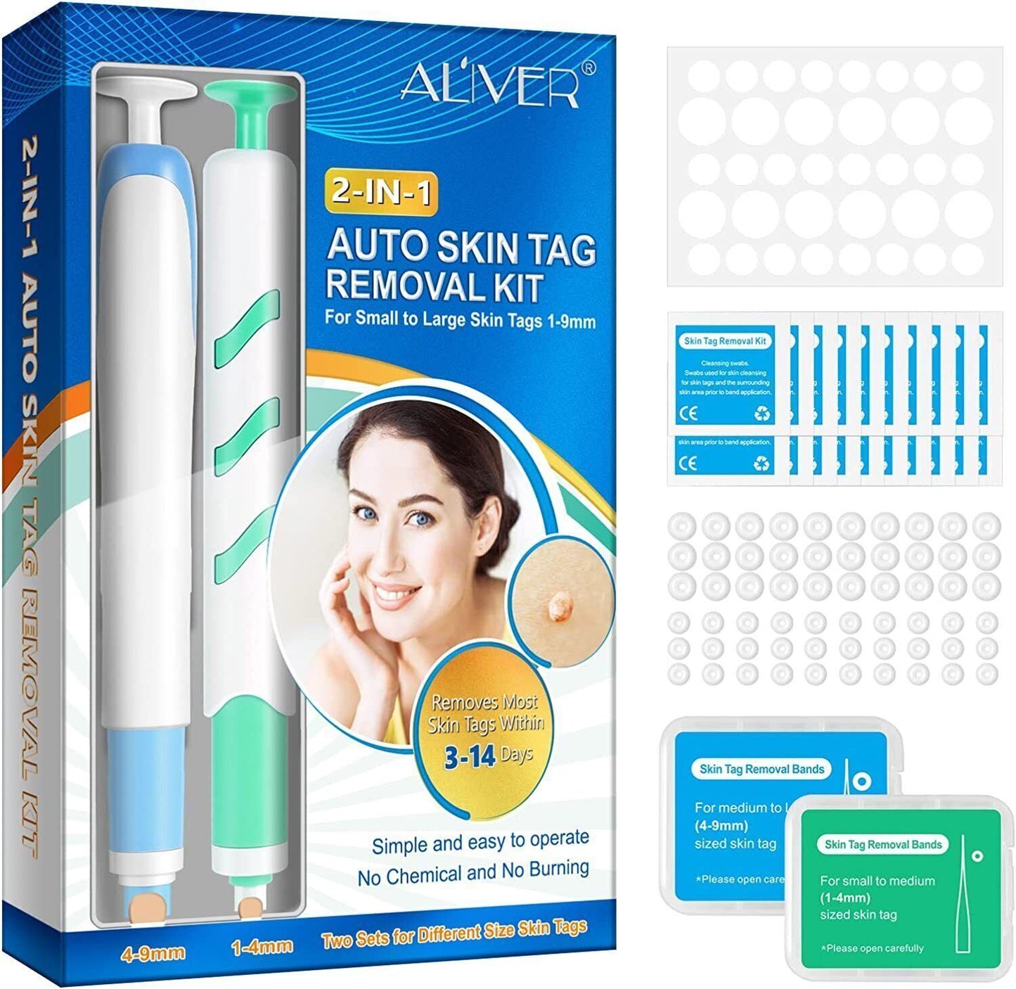 Aliver  2 in 1 Painless Skin Tag Remover Pen
